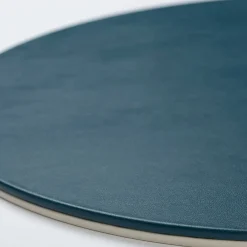 Mondrian Tovaglietta ovale blu Amalfi e bianco Luna