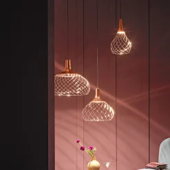 Mongolfier P3 Lampada a sospensione in oro rosa