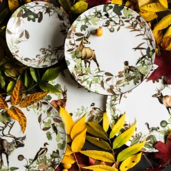 Mont Blanc Piatto Fondo in porcellana con rami #3