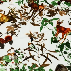 Mont Blanc Plaid in velluto con rami e animali del bosco