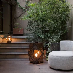 Muse Lanterna da esterno ricaricabile piccola bronzata di Tristan Auer