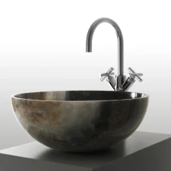 Nabhi Collection Lavabo Bowl N.4 Small in Light Sky Onyx