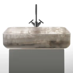 Nabhi Collection Lavabo Bowl N.9 in Onice Rosa