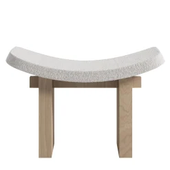 Nara Cocò Desert Storm And White Oak Stool