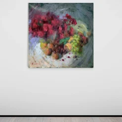 Natura morta con fiori rossi di Renato Criscuolo