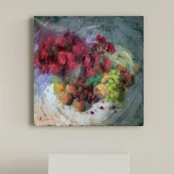 Natura morta con fiori rossi di Renato Criscuolo