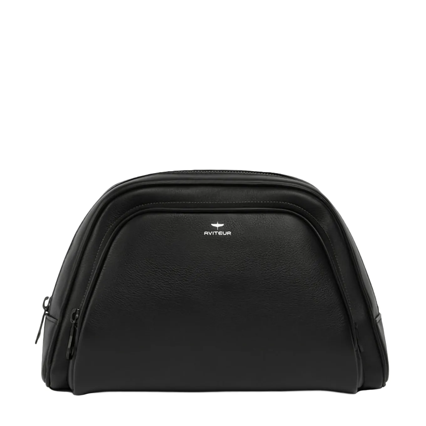 Necessaire Vanity Case in pelle di vitello nera