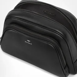 Necessaire Vanity Case in pelle di vitello nera