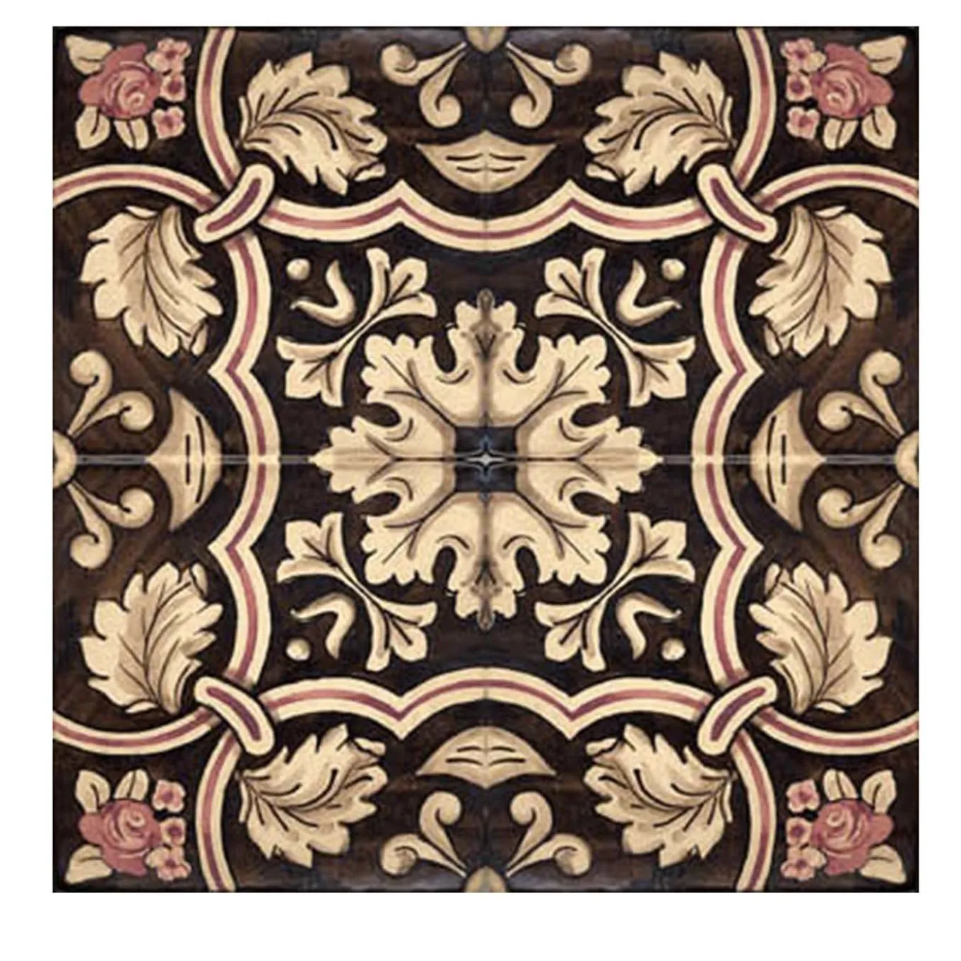 Nero Lava Set di 4 piastrelle #9