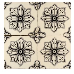 Nero Lava Set di 4 piastrelle #8