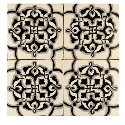 Nero Lava Set di 4 piastrelle #7