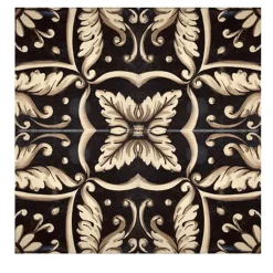 Nero Lava Set di 4 piastrelle #4