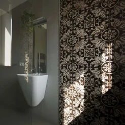 Nero Lava Set di 4 piastrelle #6