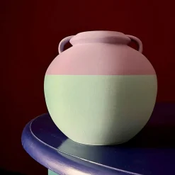 Numa Pompilio L Anfora bicolore bianca e rosa