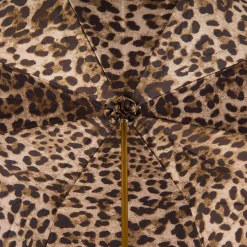 Ombrello con manico a forma di leone leopardato