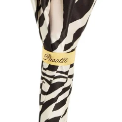 Ombrello con manico in acetato Zebra rossa