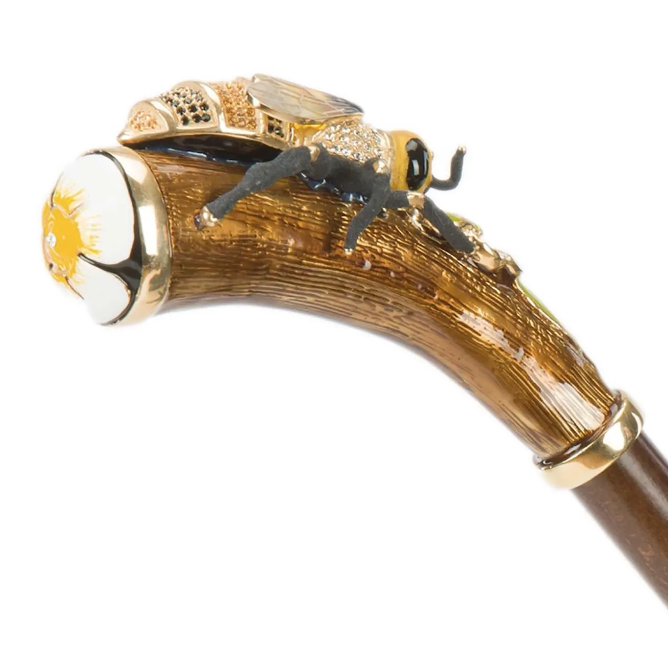 Ombrello di lusso Swarovski® con manico ape