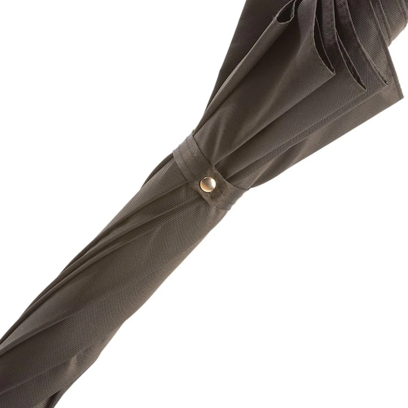 Ombrello marrone con manico di bulldog francese