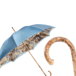 Ombrello Nature con manico in legno di ginestra - Doppio tessuto