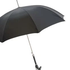 Ombrello nero con manico di cavallo