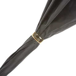 Ombrello nero con manico a fenicottero