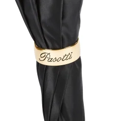 Ombrello nero con manico di levriero