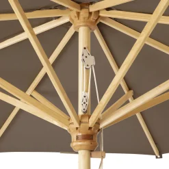 Ombrellone rotondo da esterno grigio tortora