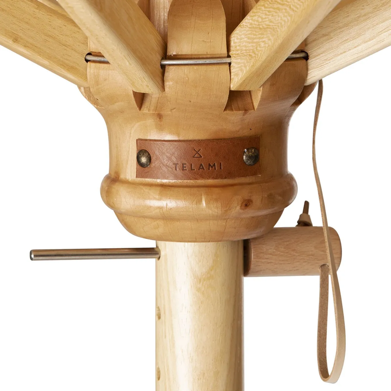 Ombrellone rotondo da esterno grigio tortora