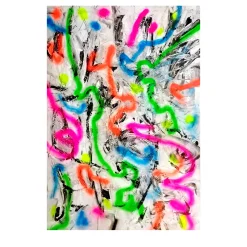 Opera d’arte astratta multicolore e vivace