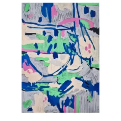 Opere d'arte astratta blu dinamica