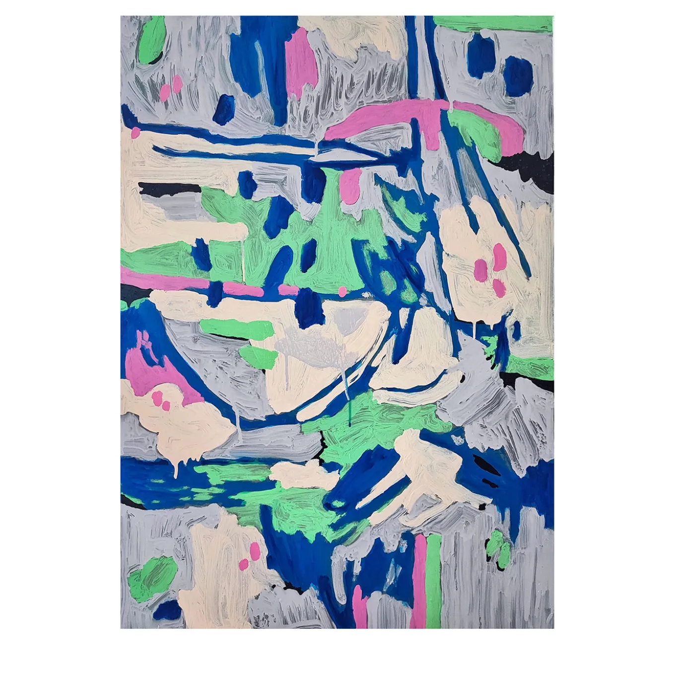 Opere d'arte astratta blu dinamica