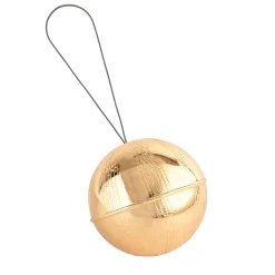 Ornamento a forma di palla di Natale con immagini dorate - Set di 2