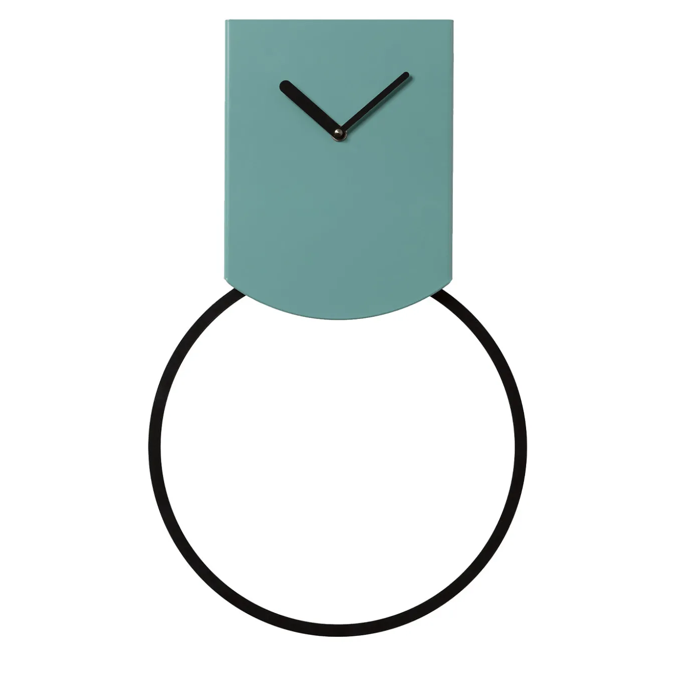 Orologio a pendolo da parete Tovi in acciaio turchese