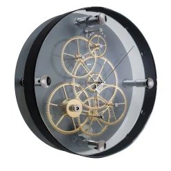 Orologio da parete rotondo TAKTO PRESTO 02 in vetro nero