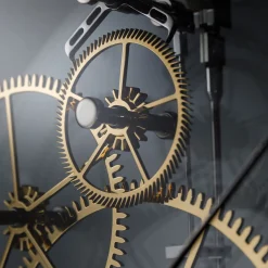 Orologio da parete rotondo TAKTO PRESTO 02 in vetro nero