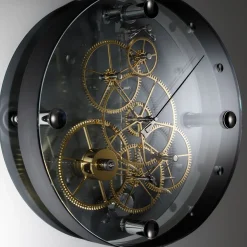 Orologio da parete rotondo TAKTO PRESTO 02 in vetro nero