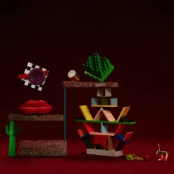 Orologio da Tavolo in Acciaio Dorato Static di Richard Sapper