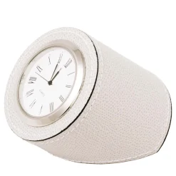 Orologio da tavolo in pelle