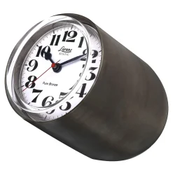 Orologio da tavolo statico in bronzo di Richard Sapper