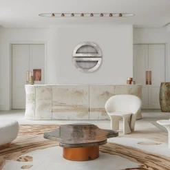 ORU Collection Decorazione da parete a mezzo cerchio in marmo calacatta di lusso