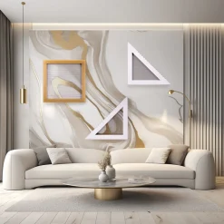 ORU Collection Decorazione murale essenziale a triangolo in bianco e nero