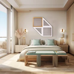 ORU Collection Decorazione murale essenziale a triangolo in bianco e nero