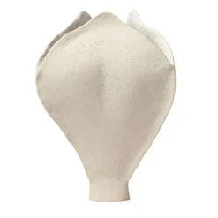 Ossa Iris Vaso in gres bianco smaltato