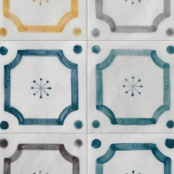 Ot Budoni Azzurro Set di 24 piastrelle quadrate