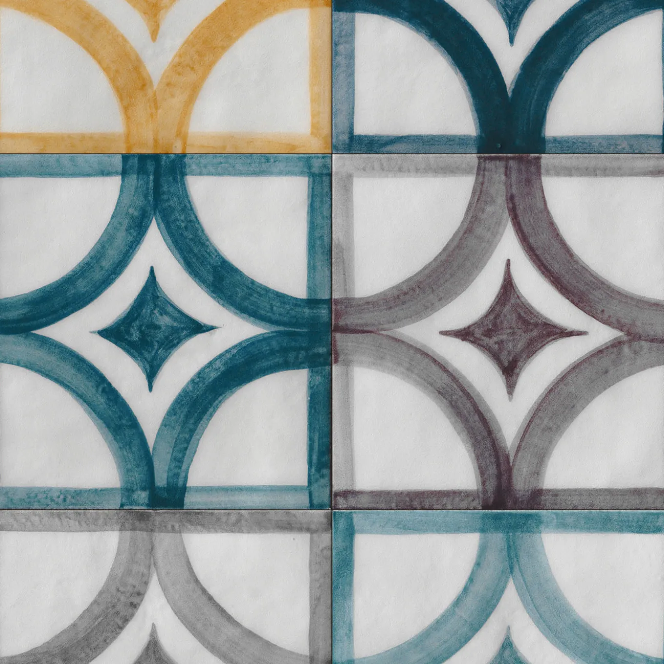 Ot Puntaldia Mustard Set di 24 piastrelle quadrate