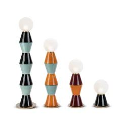 Palm Lampada da tavolo grande Acquamarina e Arancione