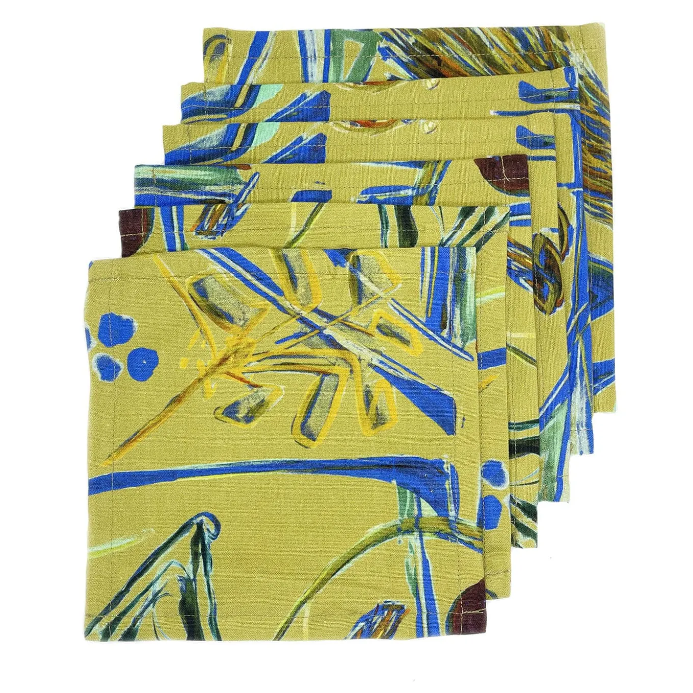 Panarea Set di 6 tovaglioli da cocktail in lino e cotone