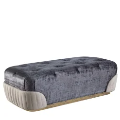 Panca imbottita in cristallo