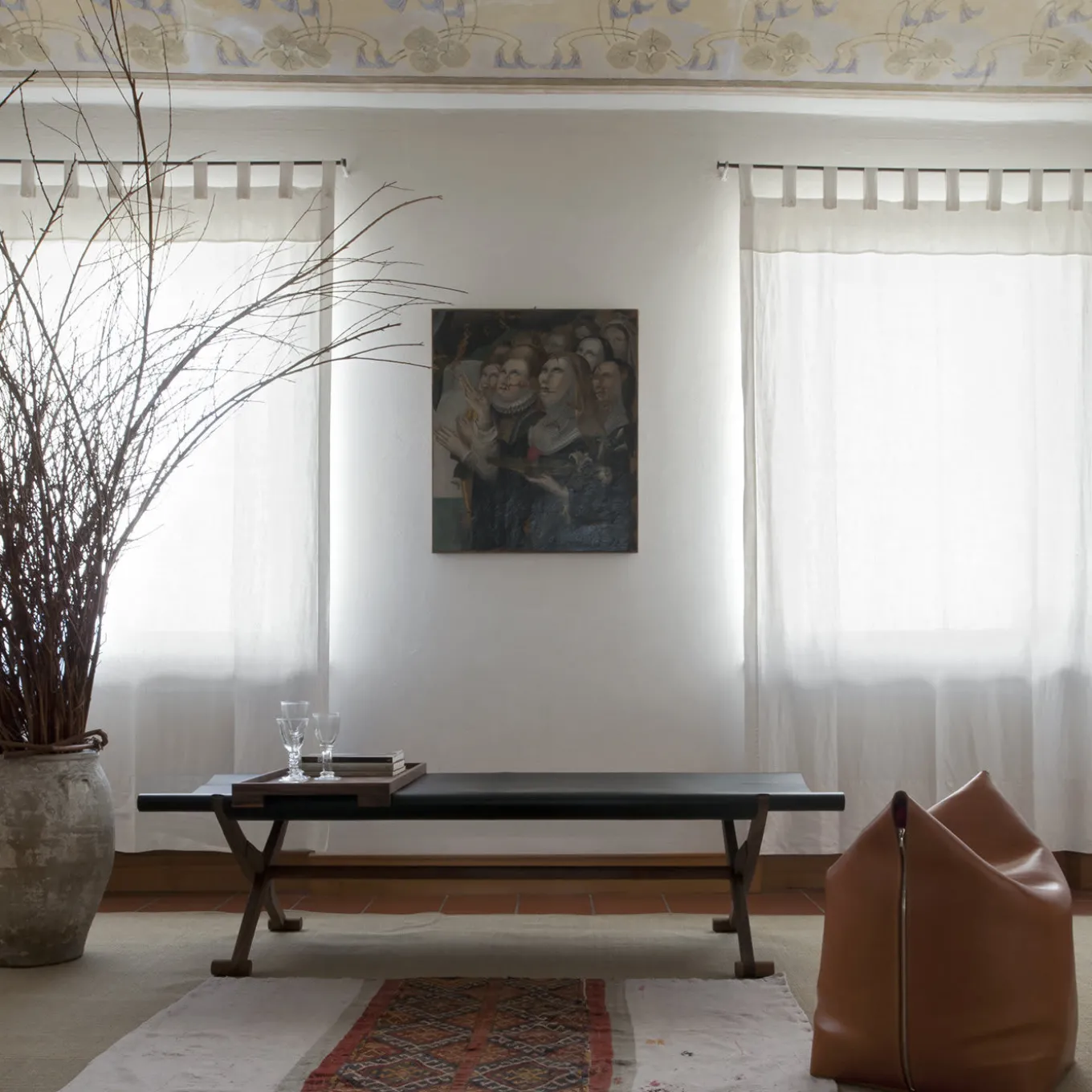 Panca in cuoio Branda di Enrico Tonucci