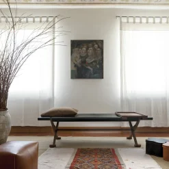 Panca in cuoio Branda di Enrico Tonucci